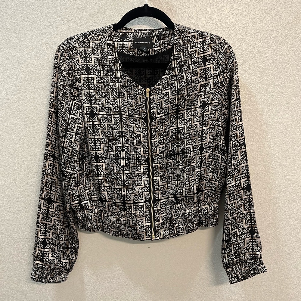 Silk bomber jacket